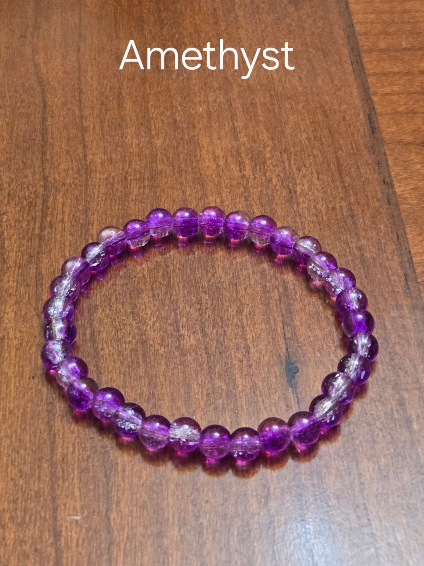 Handcrafted Crackle Glass Beaded Bracelet