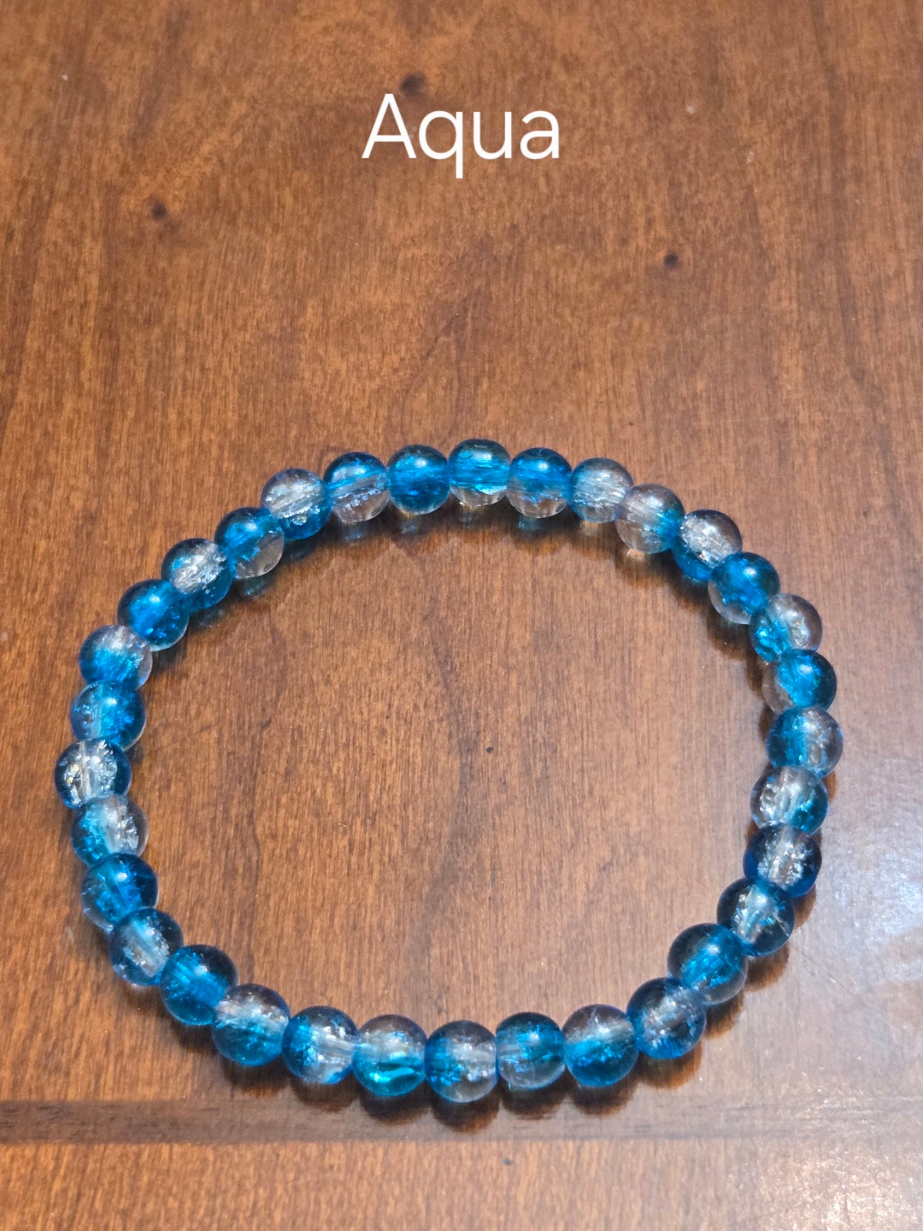 Handcrafted Crackle Glass Beaded Bracelet