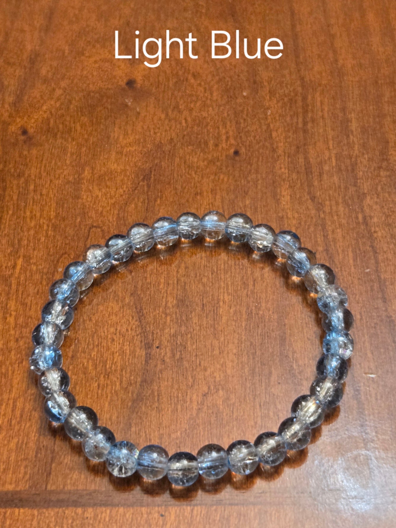 Handcrafted Crackle Glass Beaded Bracelet