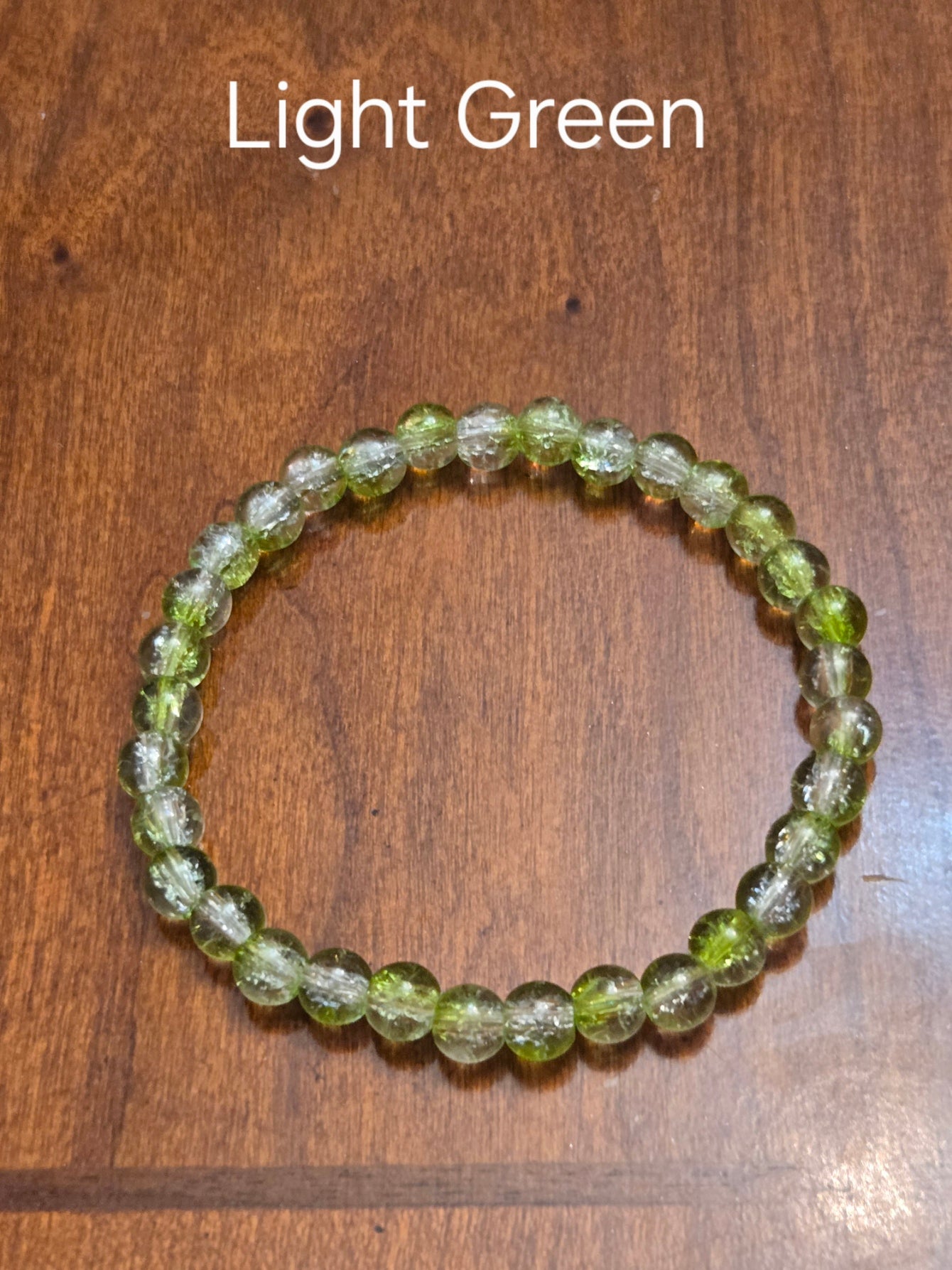 Handcrafted Crackle Glass Beaded Bracelet