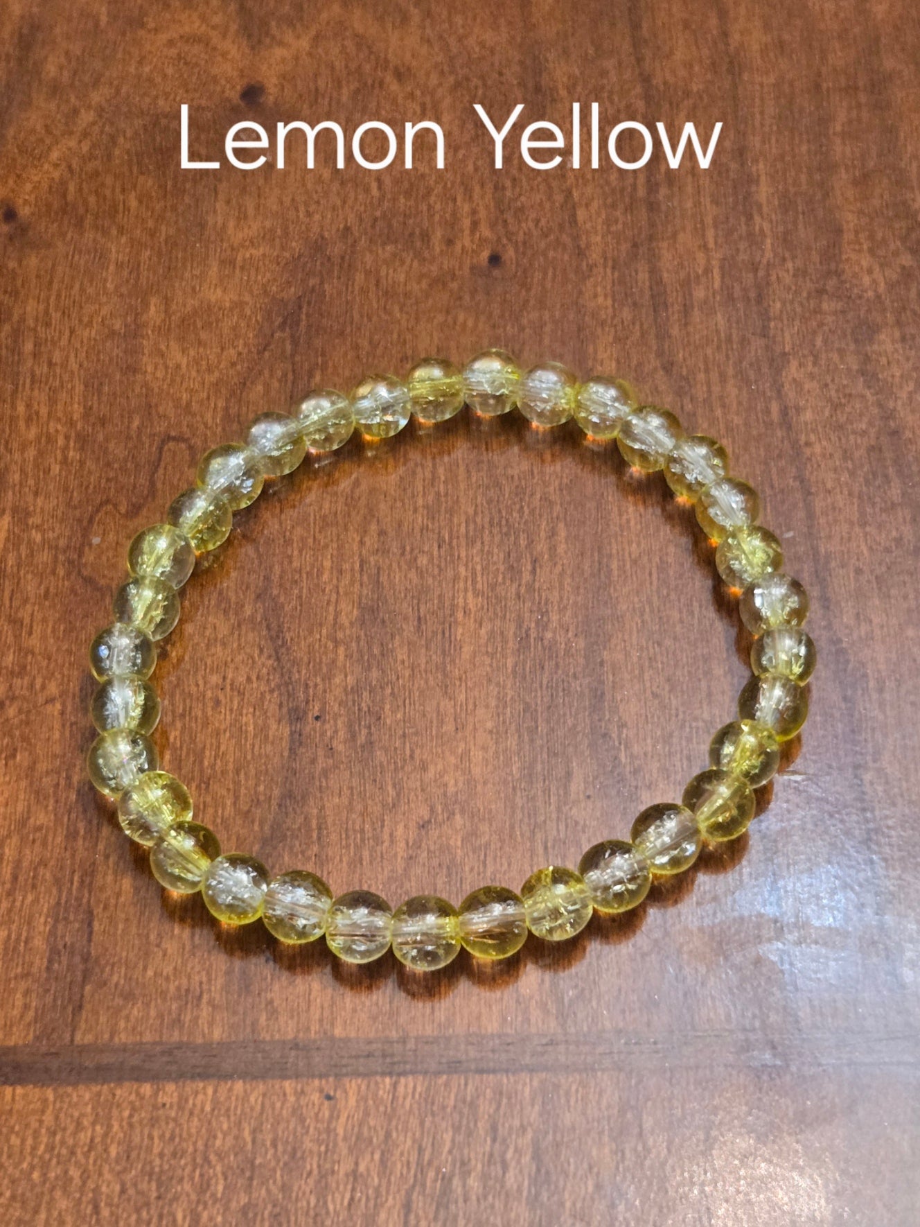 Handcrafted Crackle Glass Beaded Bracelet