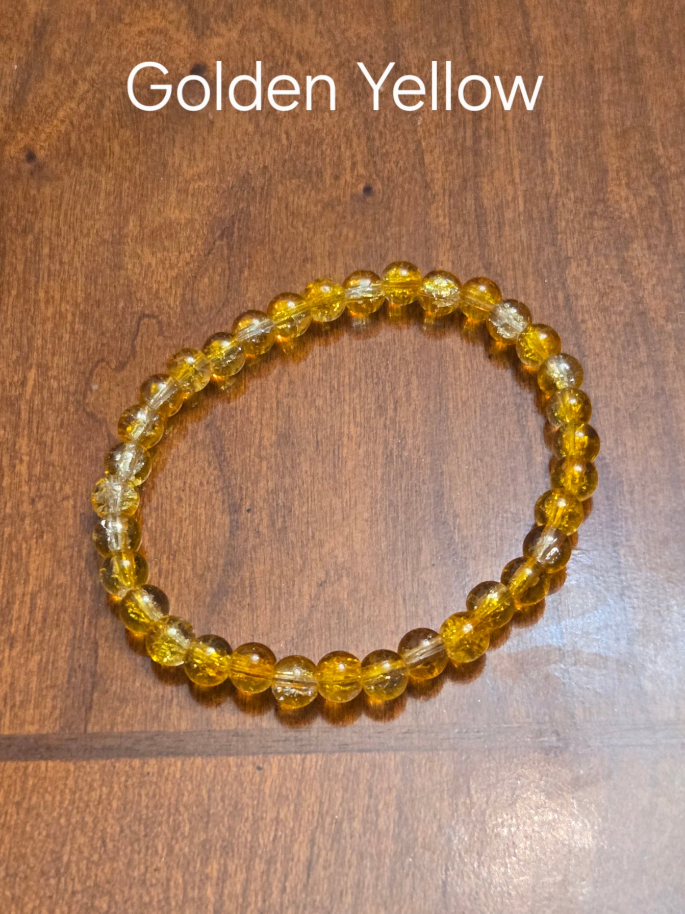 Handcrafted Crackle Glass Beaded Bracelet