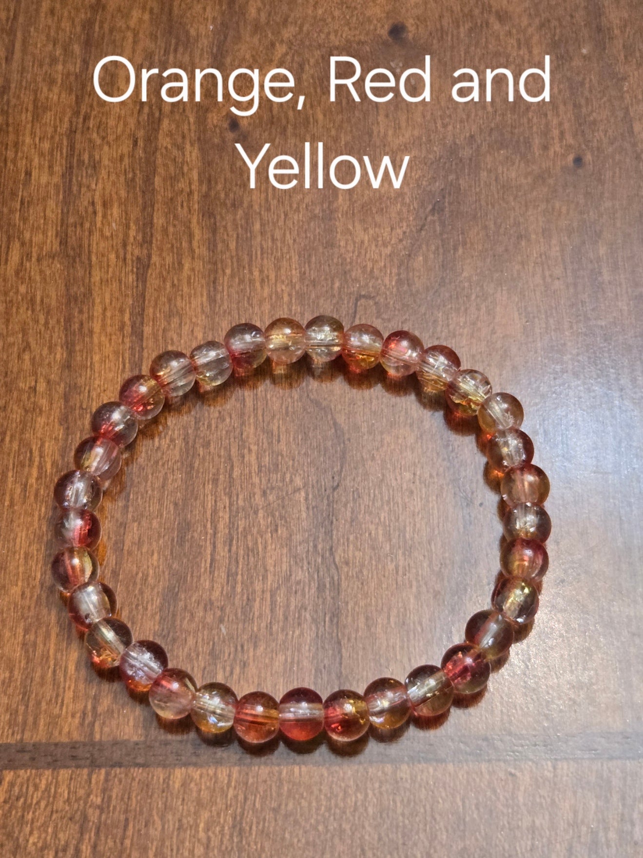 Handcrafted Crackle Glass Beaded Bracelet