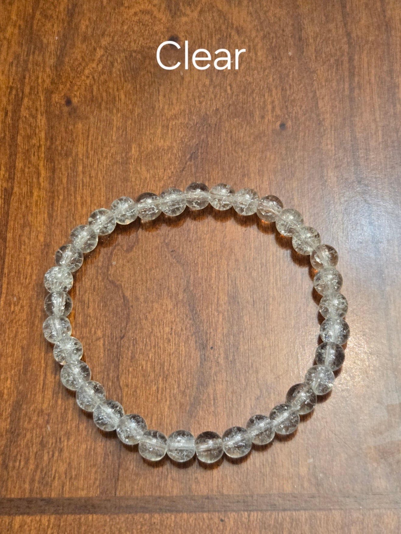 Handcrafted Crackle Glass Beaded Bracelet