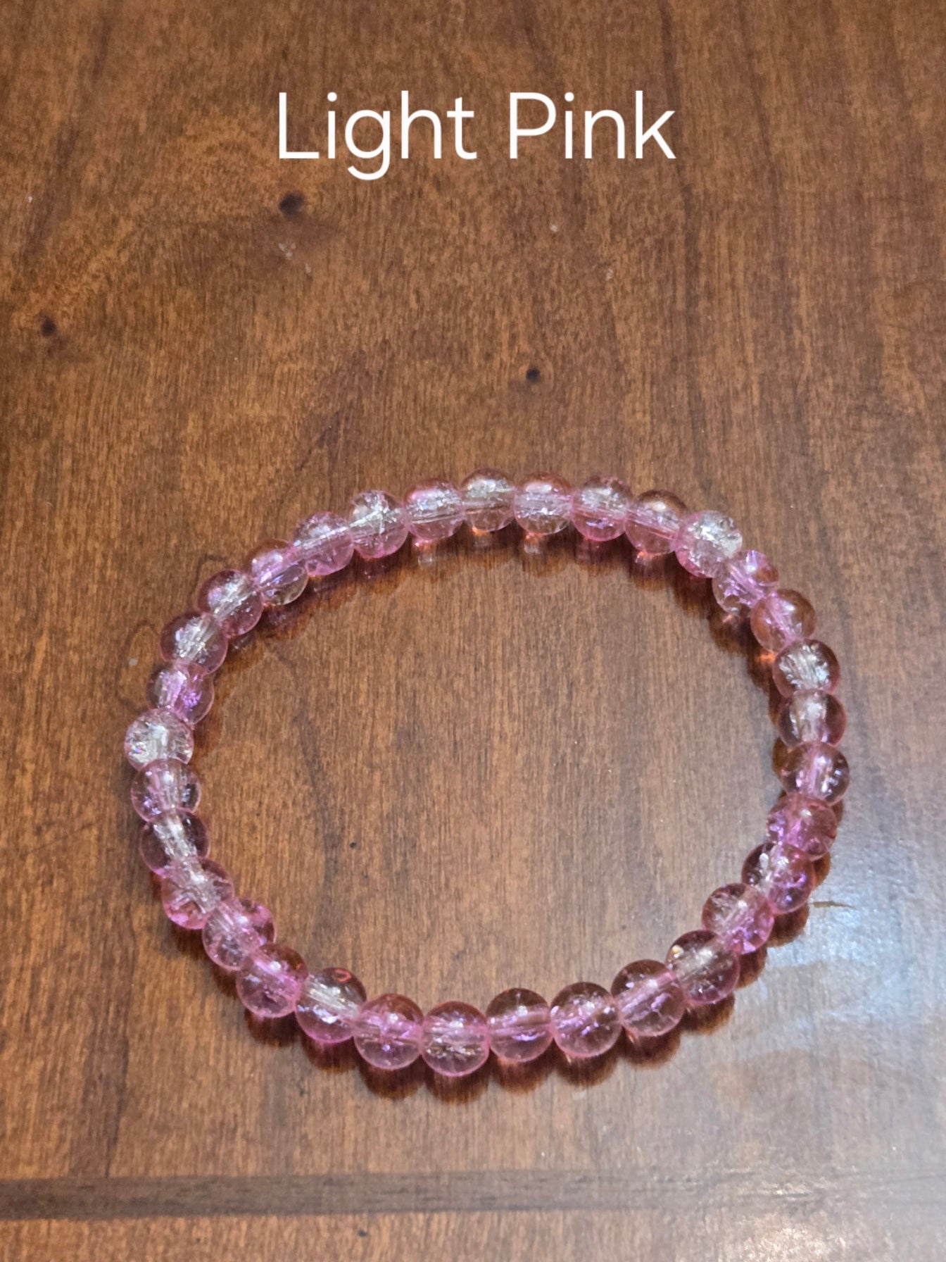 Handcrafted Crackle Glass Beaded Bracelet